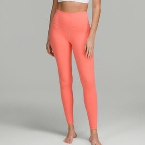 Raspberry cream colored Lululemon Align High-Rise Pant full length